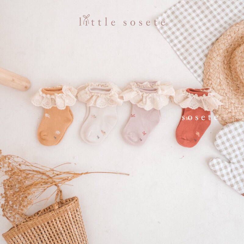 Little Sosete Bonita &amp; Bow Shoe Series - Kaos Kaki Bayi Bayi Pita Lucu Newborn Socks Kaus Baby Ribbon Photoshoot Antislip