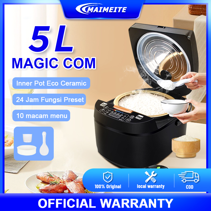 MAIMEITE 5L Rice Cooker Digital Low Carbo / magic com mini / Portable Multifungsi Kapasitas Besar me