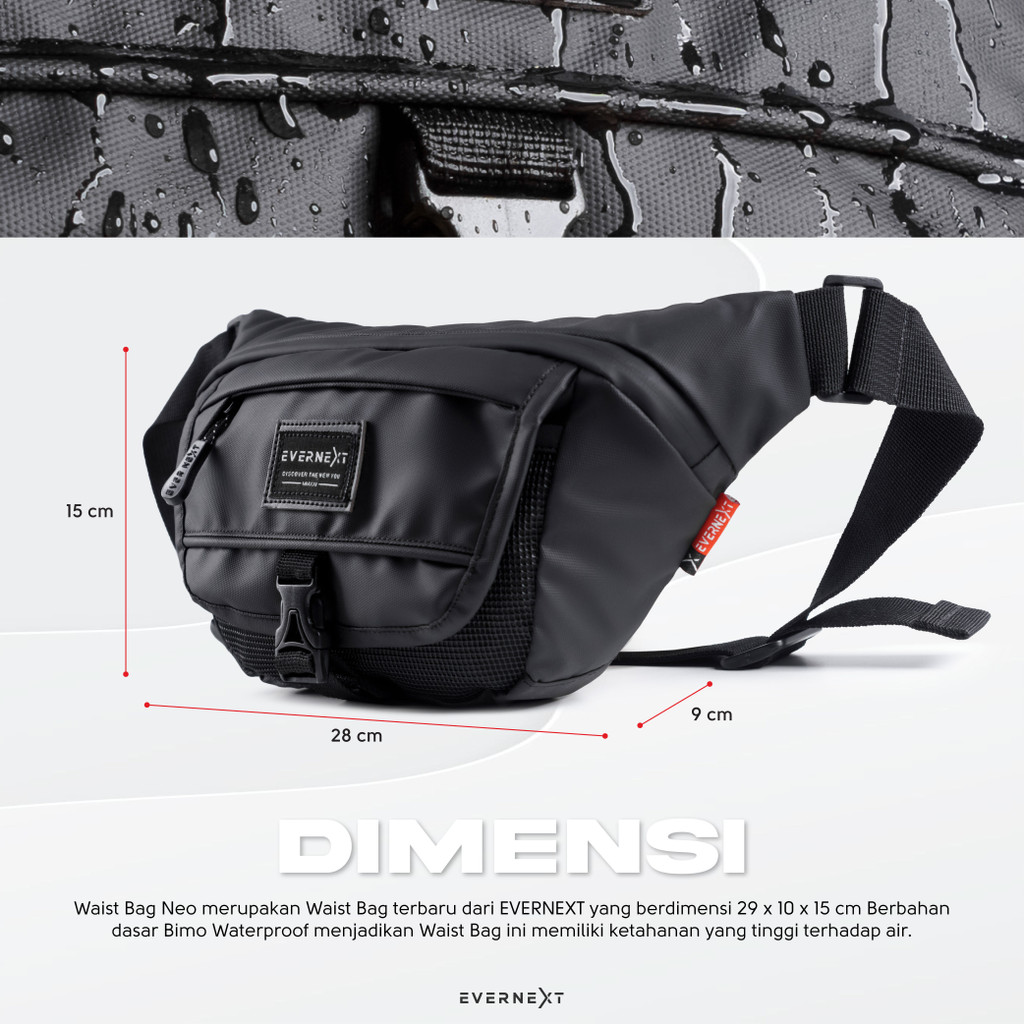 Waist Bag Waterproof Tas Selempang Pria Kasual Sling Bag WaistBag Selempang Pria Wanita Waterproof