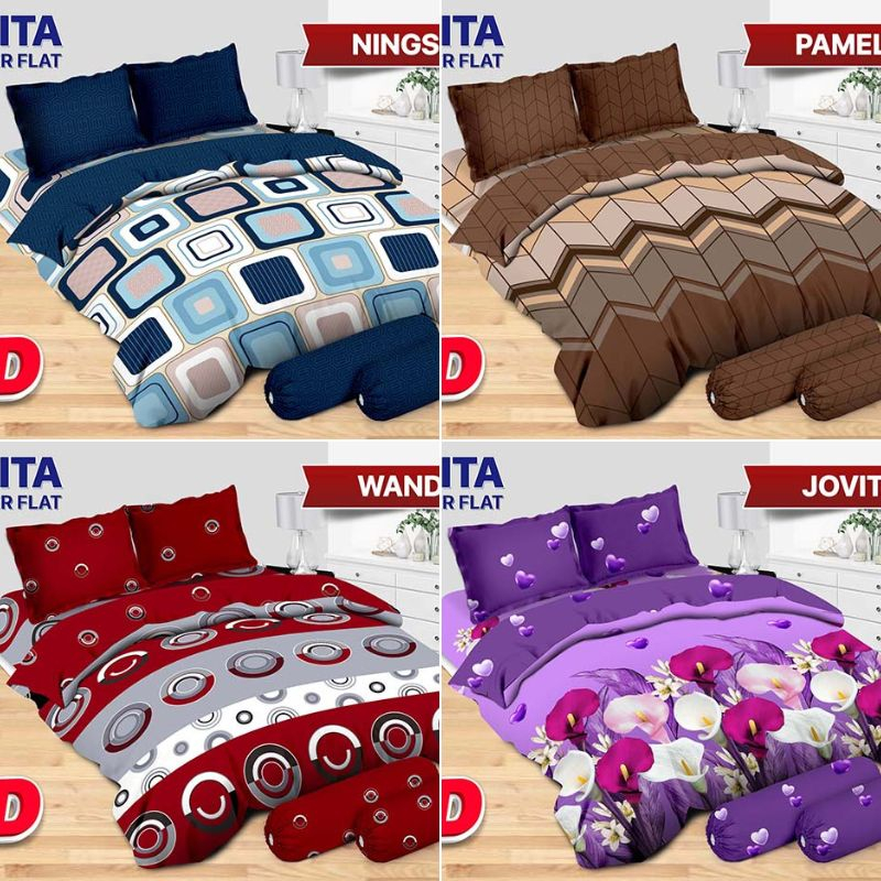 RC BONITA BEDCOVER FLAT UKURAN 180X200