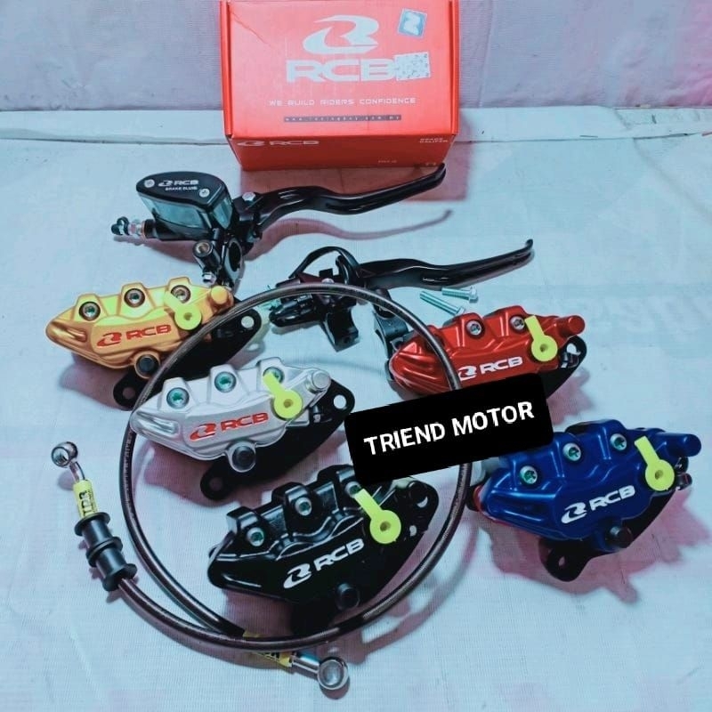 Paket Master Rem Kanan RCB E-2 Oval 14MM Handle Kiri RCB E-2 Kaliper Depan RCB Selang Rem Depan TDR 