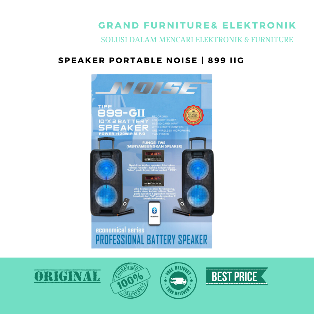 SPEAKER PORTABLE NOISE | 899 GII | FREE ONGKIR SERANG KOTA