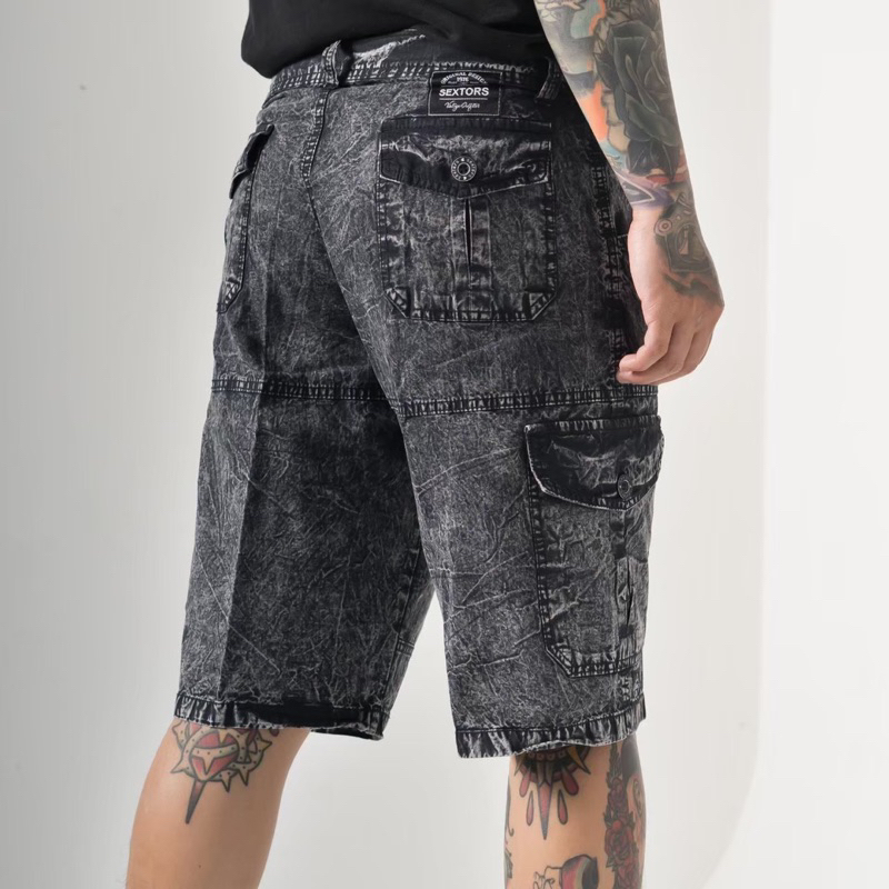 Celana Cargo Pendek Sextor Celana Cargo Pendek Black Sandwash Celana Cargo Pendek Jeans