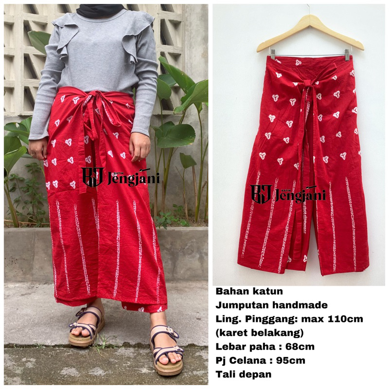 Wrap Pant Jumputan | Celana Kulot Layer Batik Jumputan | Lawe Pant