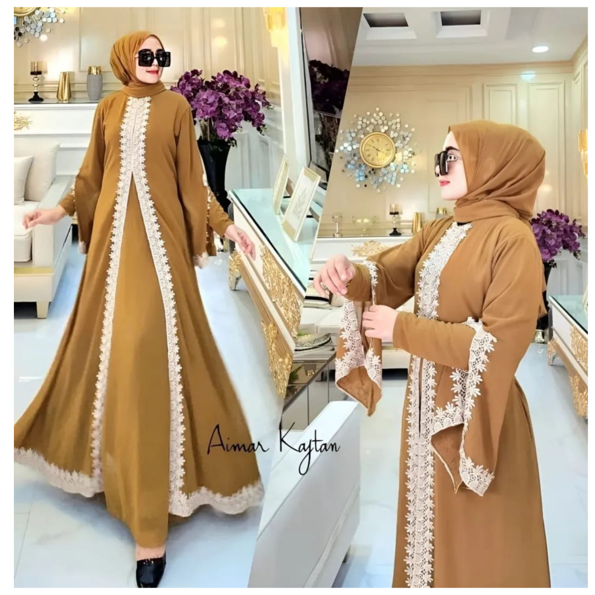 Malea maxi dres mewah abaya simple elegan gamis muslimah dress kondangan gaun pesta wanita muslim baju lebaran