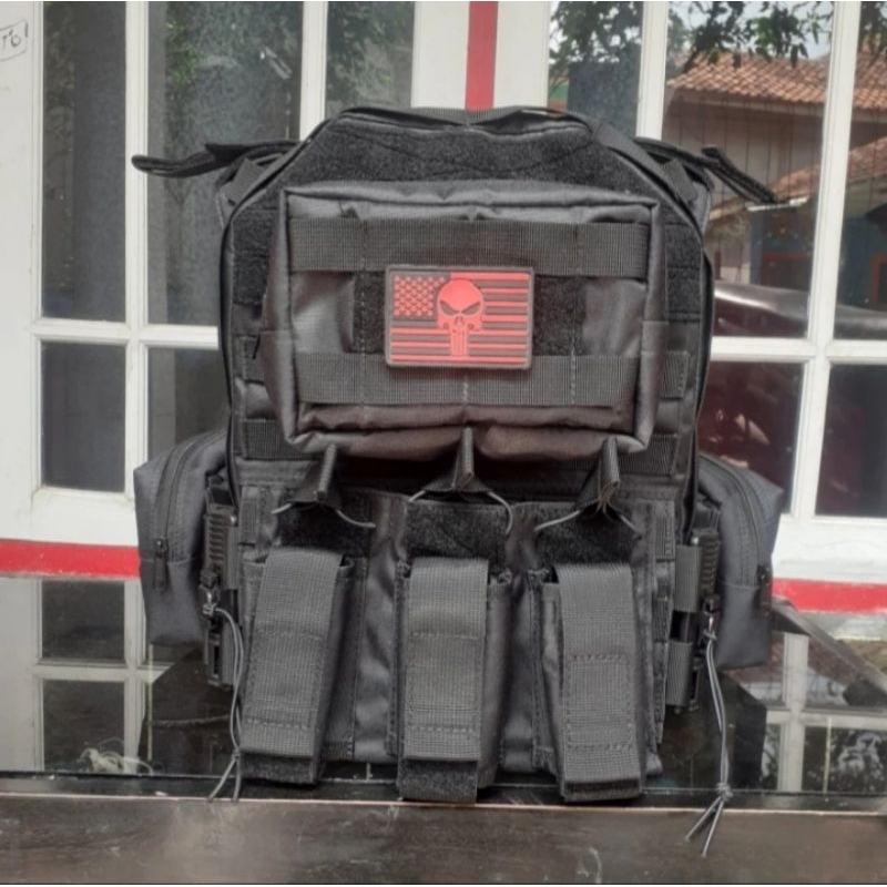 Body vest black venom / Body vest Tactical TNI POLRI