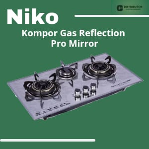 NIKO Kompor Tanam Kaca Reflection Mirror 2 Tungku