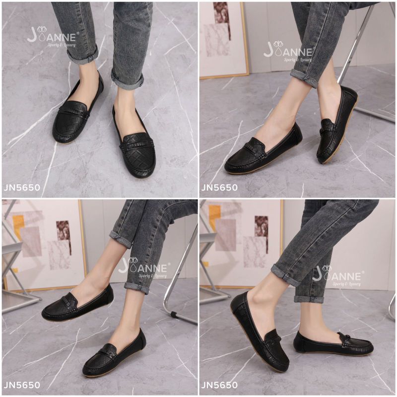 JOANNE Sepatu Kerja Flat Loafers Shoes #JN5650 Original