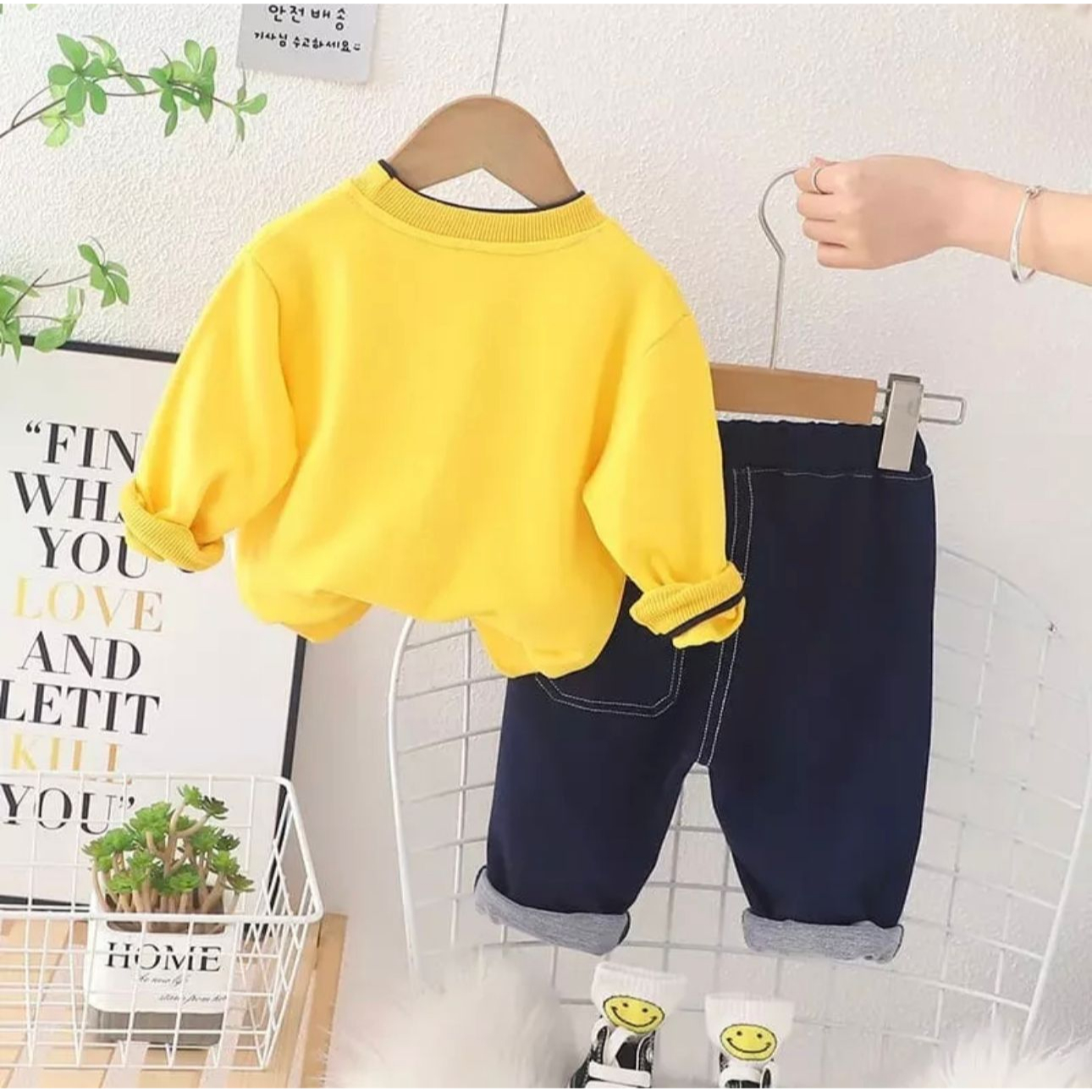 NEW FASHION SETELAN SWEATER FASH DENIM ANAK LAKI-LAKI DAN PEREMPUAN USIA 1-5 TAHUN TERBARU MASA KINI