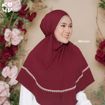 Koyu Hijab Instan Bergo Queen Lace