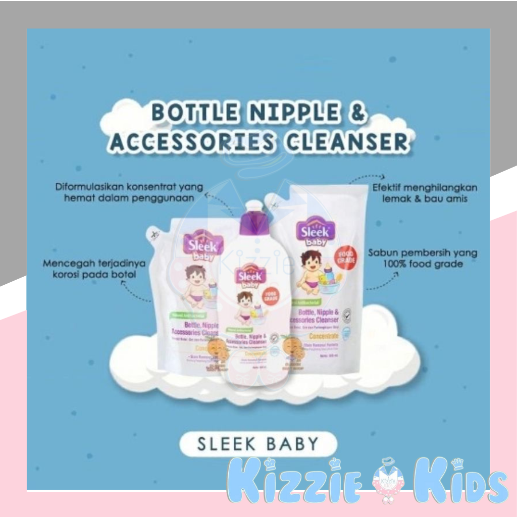 SLEEK Refill 900ml / Sabun Cuci Botol SLEEK / SLEEK Laundry Refil / Detergen Bayi