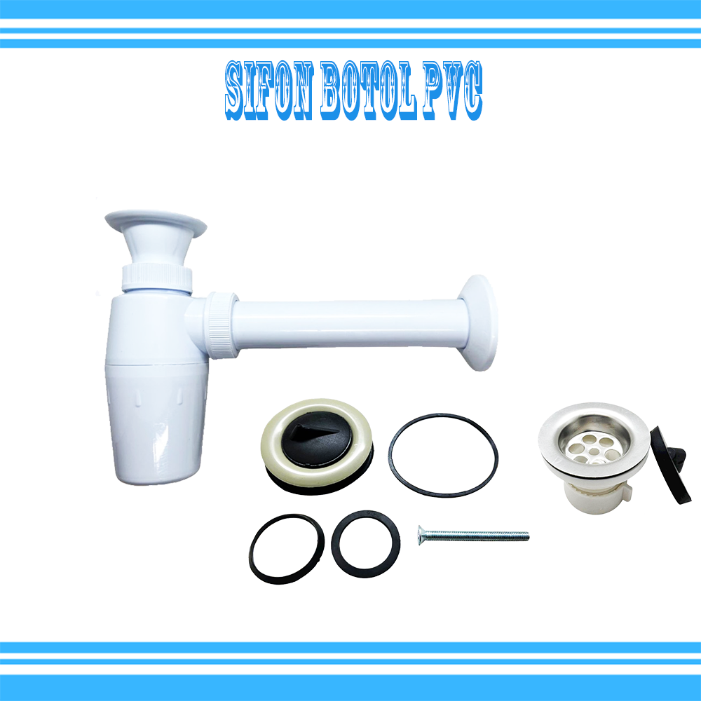 Sifon Botol PVC Afur Pembuangan Air Wastafel Plastik