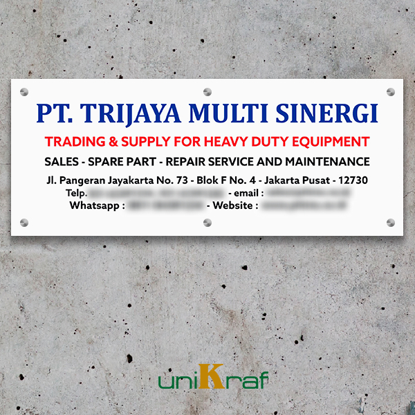 Plang Papan Nama Perusahaan | Kantor | Toko | Usaha | Cafe | Salon