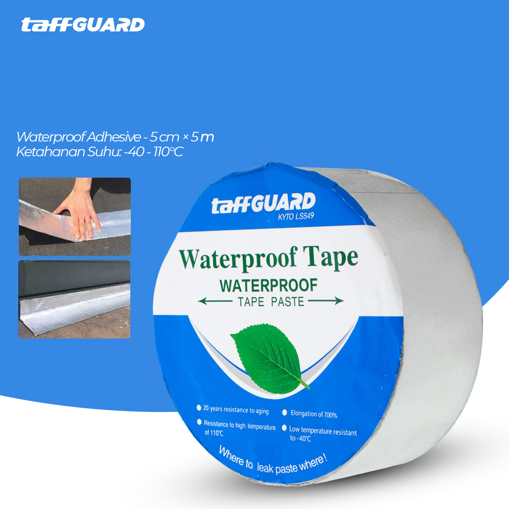 Lakban Aluminium Foil Waterproof TaffGUARD KYTO Adhesive 5 cm x 5 m