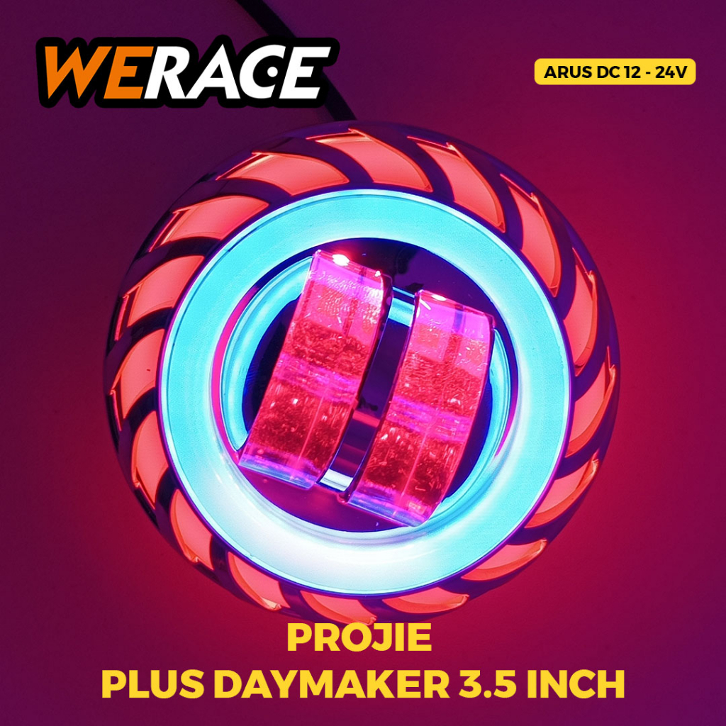 [WERACE] LAMPU UTAMA PROJIE PLUS DAYMAKER 3,5INCH KUNING PUTIH RUNNING RBR