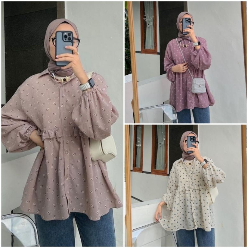 ZYLA CRINKLE BLOUSE ORI BY OUTFIX