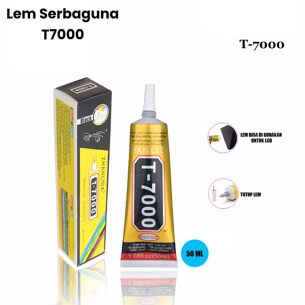 Lem Hitam Serbaguna Lcd Touchscreen Handphone Gadget B7000 T7000 15ML 50ML  110ML High Quality