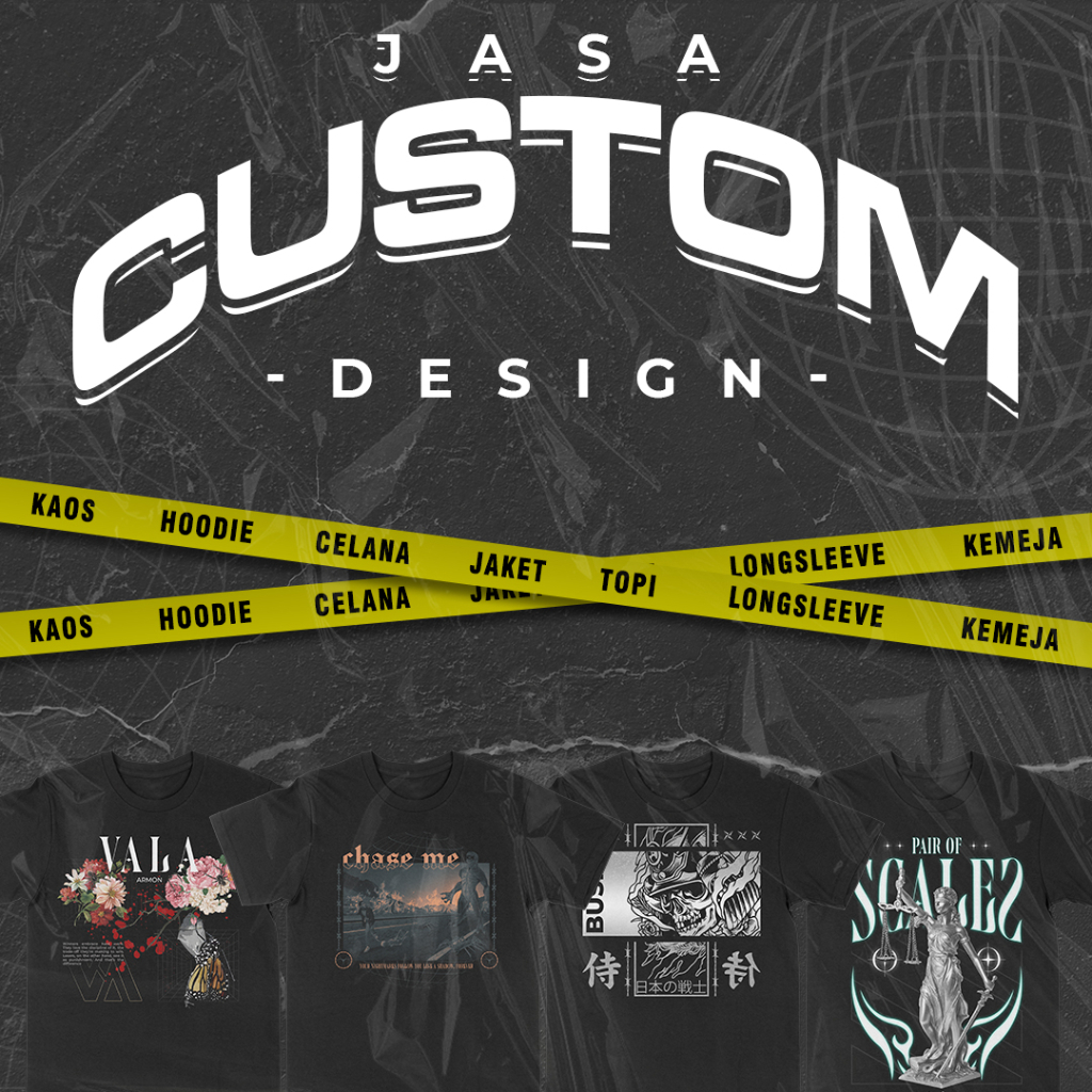 Jasa Desain Custom kaos Brutalism, Streetwear, Aesthetic