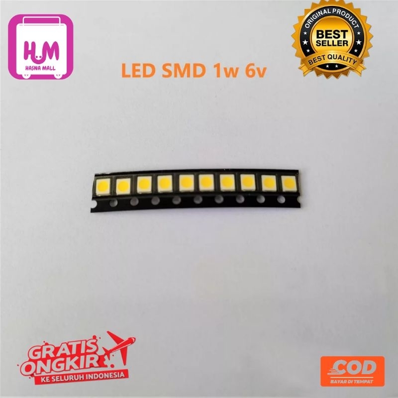 100 PCS LED CHIP 2835 6V 9V SUPER TERANG UNTUK SERVICE LAMPU PHILIPS dll