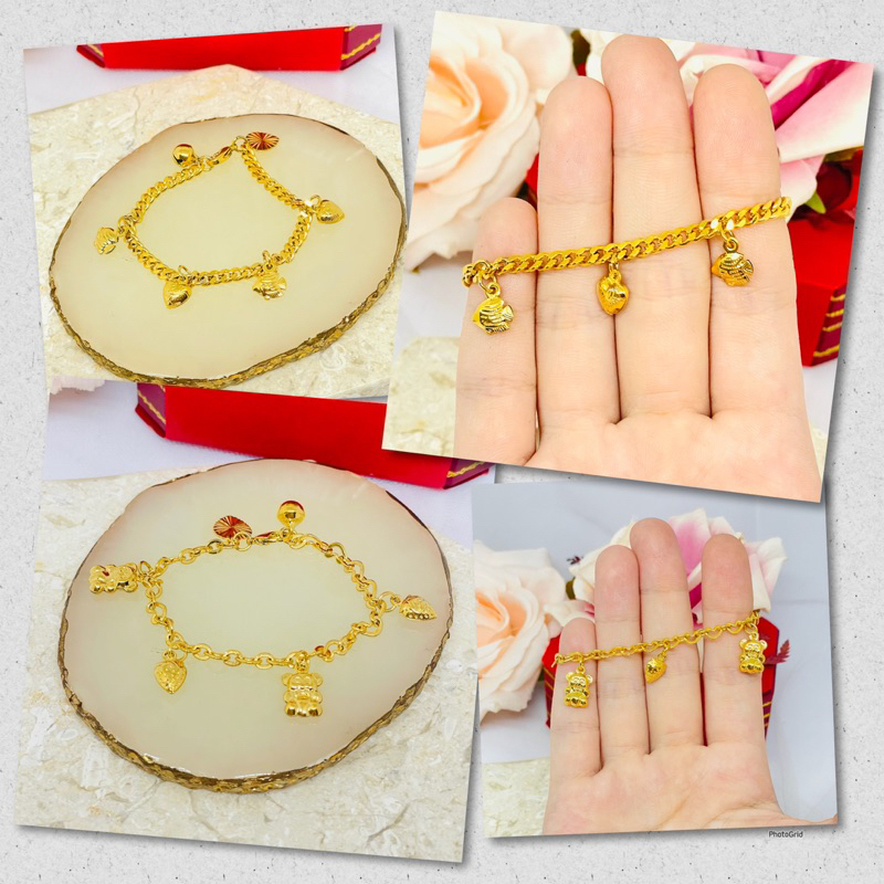 Gelang tangan anak rombe gold suping