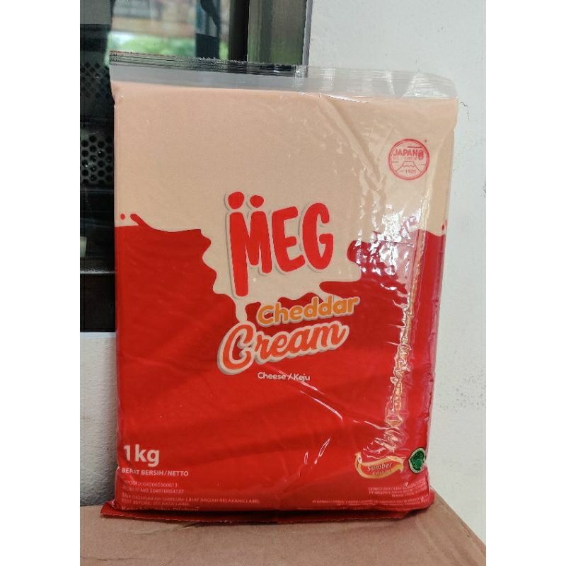 Meg Cheddar Cream Cheese 1 kg Filling Keju Murah GROSIR