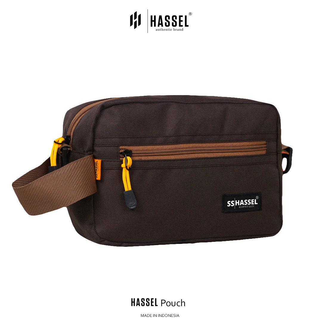 Tas Selempang HASSEL POUCH / Tas Waistbag Pria / Tas Selempang Pria Wanita / Tas Handbag - Abu