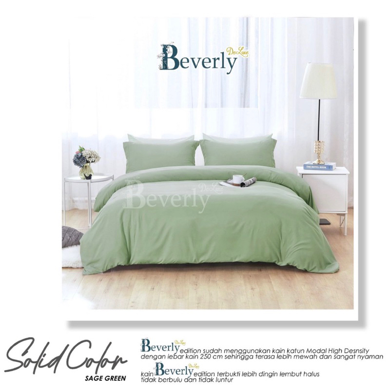 Set Sprei Kamar asthetic Solid colour Sage Green