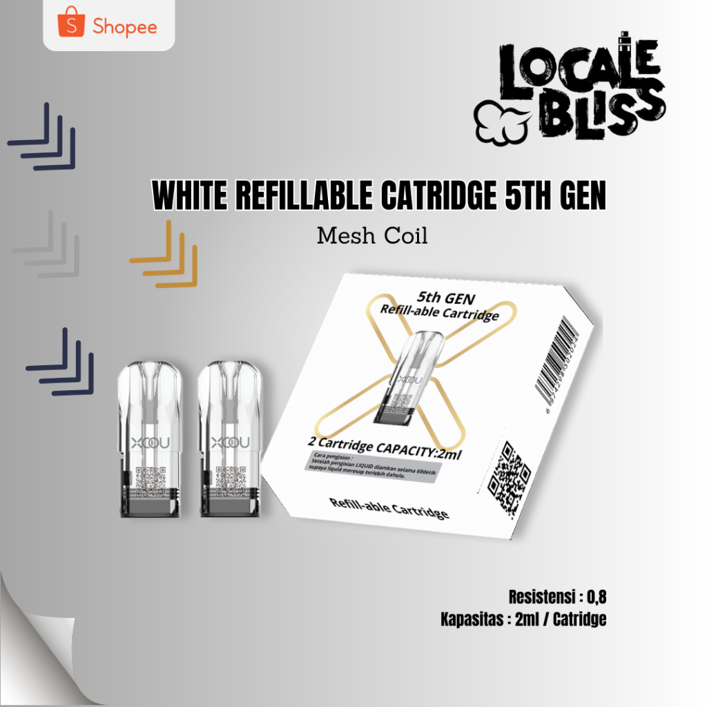 Xoou 5th Gen Refill-able Catridge Mesh Coil 5x refill