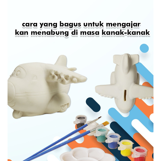 Paket Mewarnai Celengan Karakter / Celengan DIY Edukasi