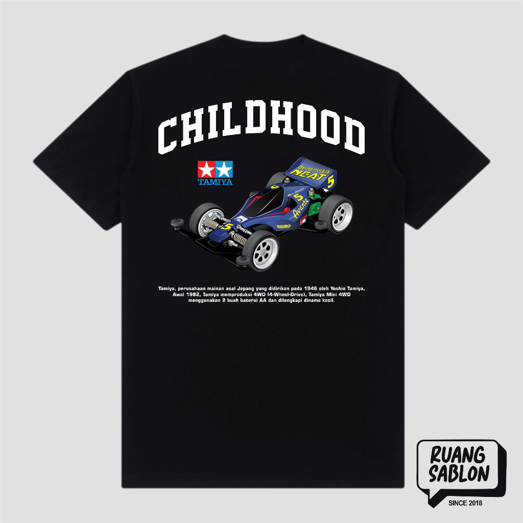 Kaos Tamiya Childhood Avante 2001 Tshirt Cotton Combed 24s