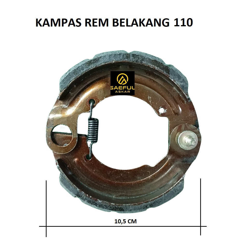 Kampas Rem Belakang Ukuran 110 Sepeda Listrik dan Motor Listrik