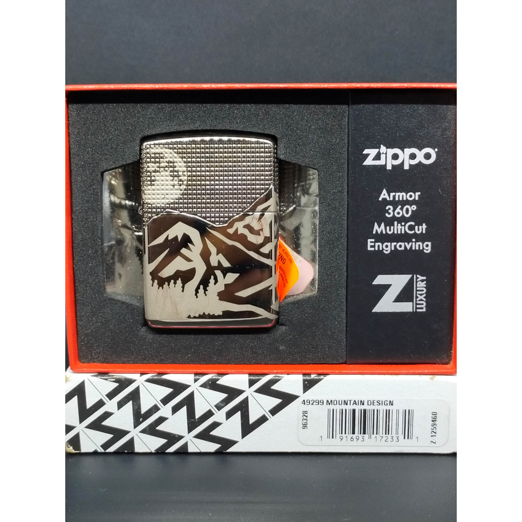 Zippo 49299 Armor Mountain Design 4 Sisi Kondisi Bekas