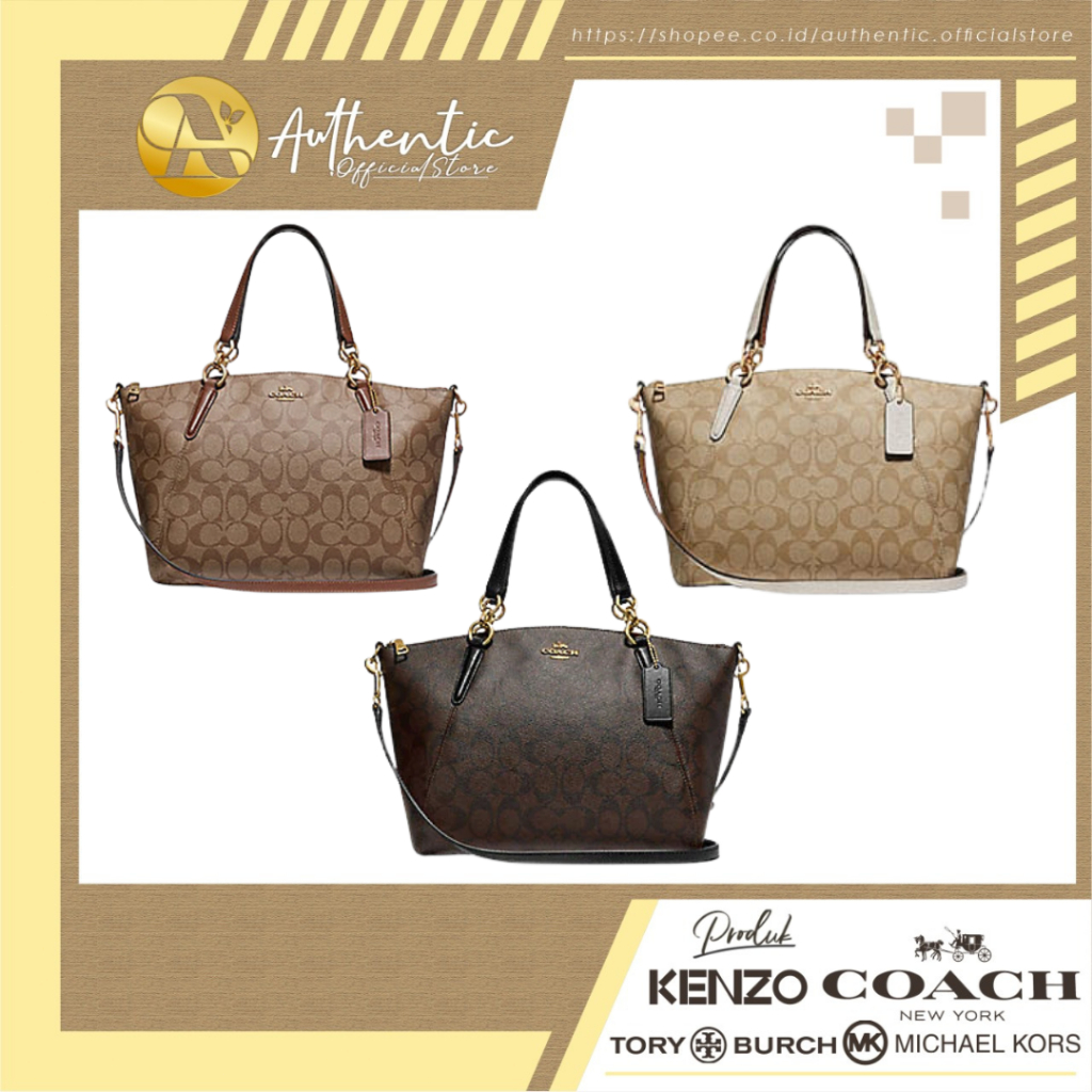 Coach Small Kelsey Satchel In Signature Canvas F28989