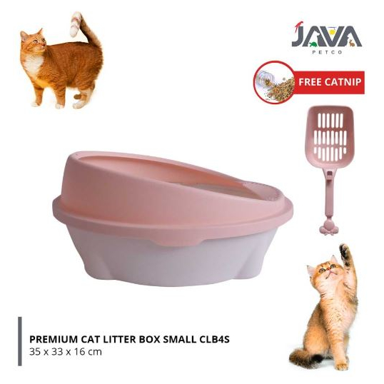 Cat Litter Box JAVA Premium Bulat Tempat Bak Pasir Kucing + Sekop