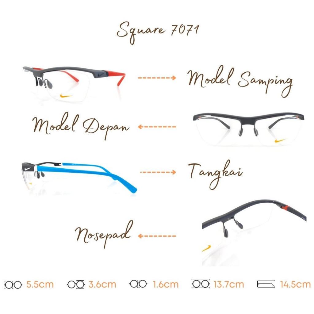 PAKET FRAME LENSA KACAMATA TYPE 7071