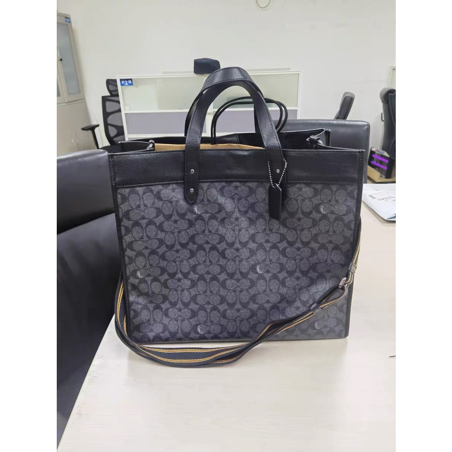 [Instant/Same Day]COACH 7674  077  8457  023  New Men's Bag Classic Logo Field Tote No. 40 Tote Bag Shoulder Bag Crossbody Bag Handbag  ttb