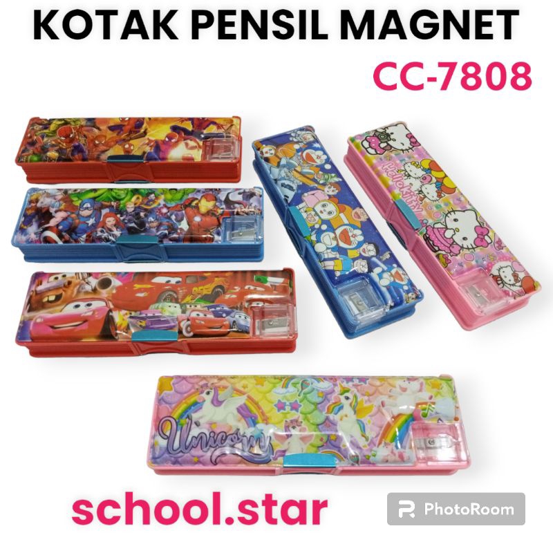 

KOTAK PENSIL MAGNET / TEMPAT MENYIMPAN ALAT TULIS / PENSIL CASE MAGNET + RAUTAN CC-7808 BARU