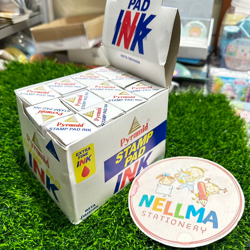 

( 1 BOX ) isi 12 Botol TINTA BAK STAMPEL PYRAMID 50 cc HITAM/ BIRU