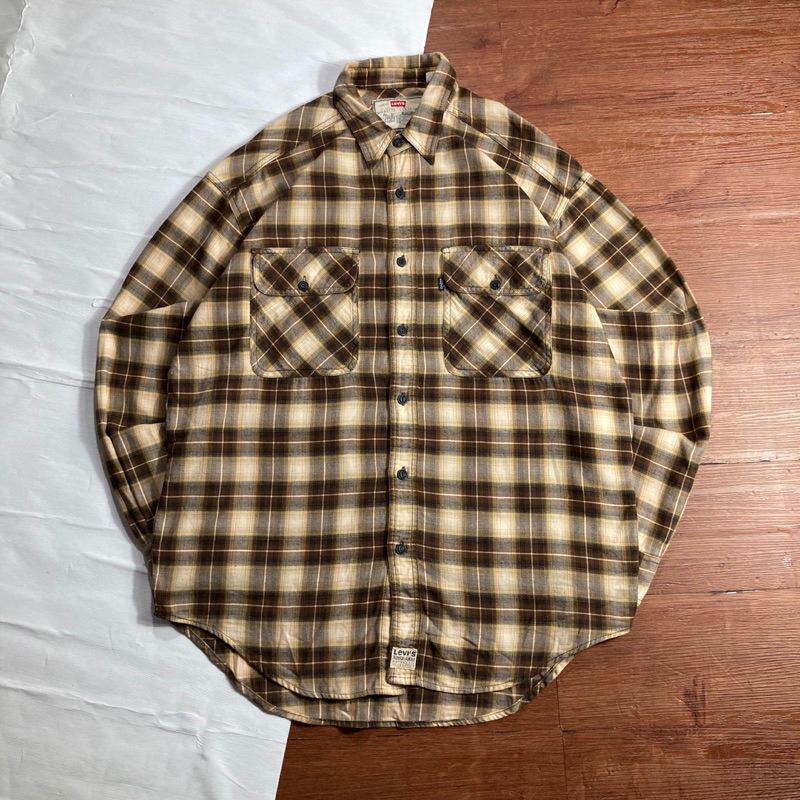 Kemeja Flannel Veterano Levis Vintage Double Pocket Second Original