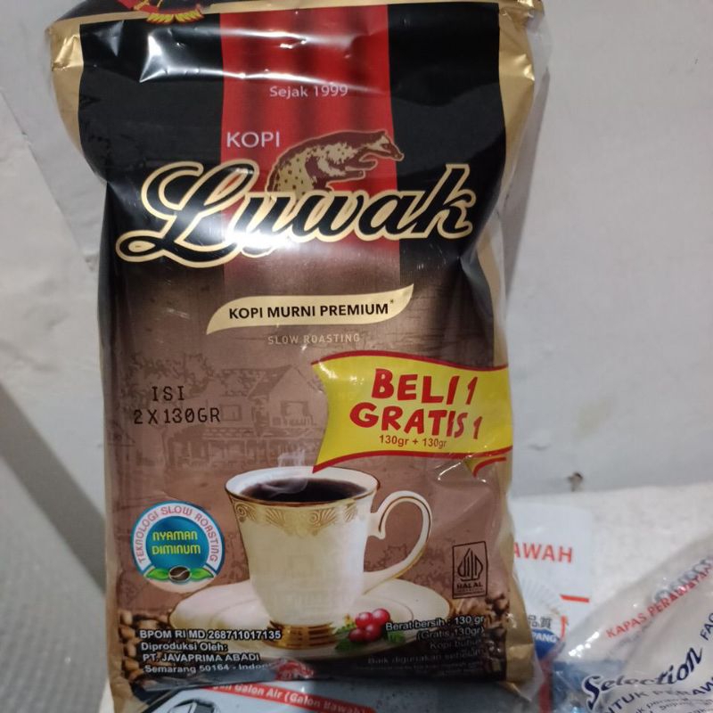 

KOPI LUWAK 130 gram kopi bubuk murni BELI1 GRATIS 1 NEW PRODUK!!