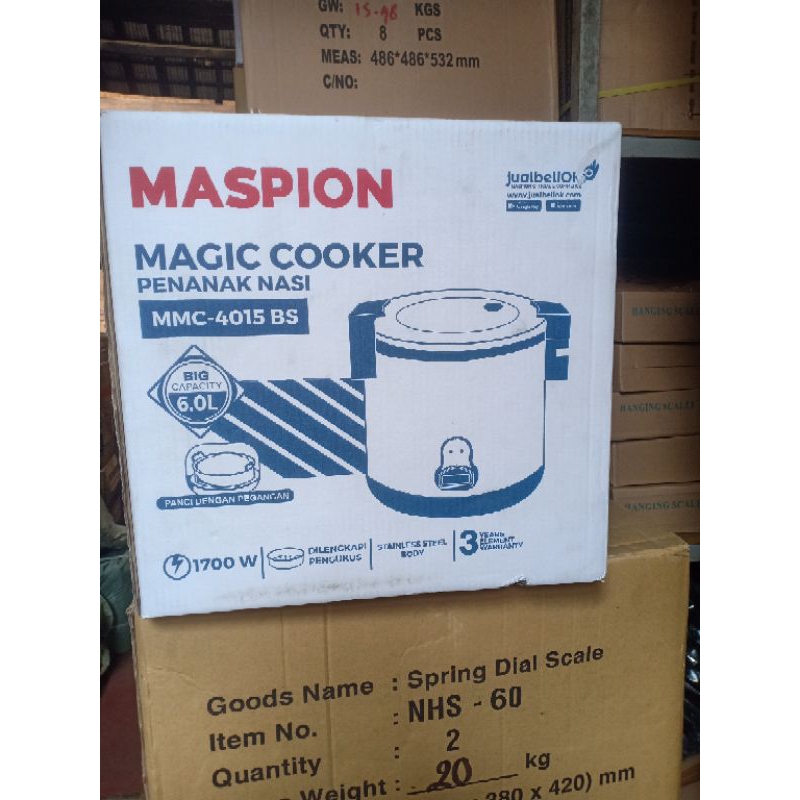 PENANAK NASI MERK MASPION KAPASITAS 6.0 LITER