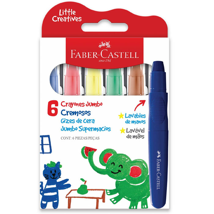 

Faber-Castell Jumbo Creamy Crayon Set 6 37010223