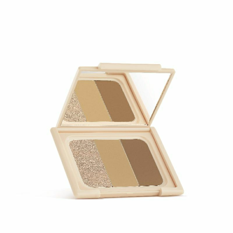 Wardah Colorfit 3in1 Highlight &amp; Contour Palette - Highlighter Concealer Konselear Palet Pallete kontur Contur Make Up Wajah Glowing Muka Perlengkapan Kecantikan