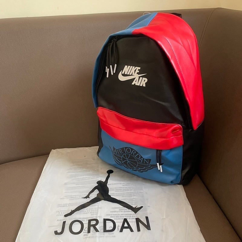 RANSEL JORDAN WINGS LEATHER KULIT / BACKPACK BAGPACK JORDAN WINGS LEATHER / TAS SEKOLAH KULIT / TAS KANTOR / TAS KULIT JORDAN / RANSEL PRIA