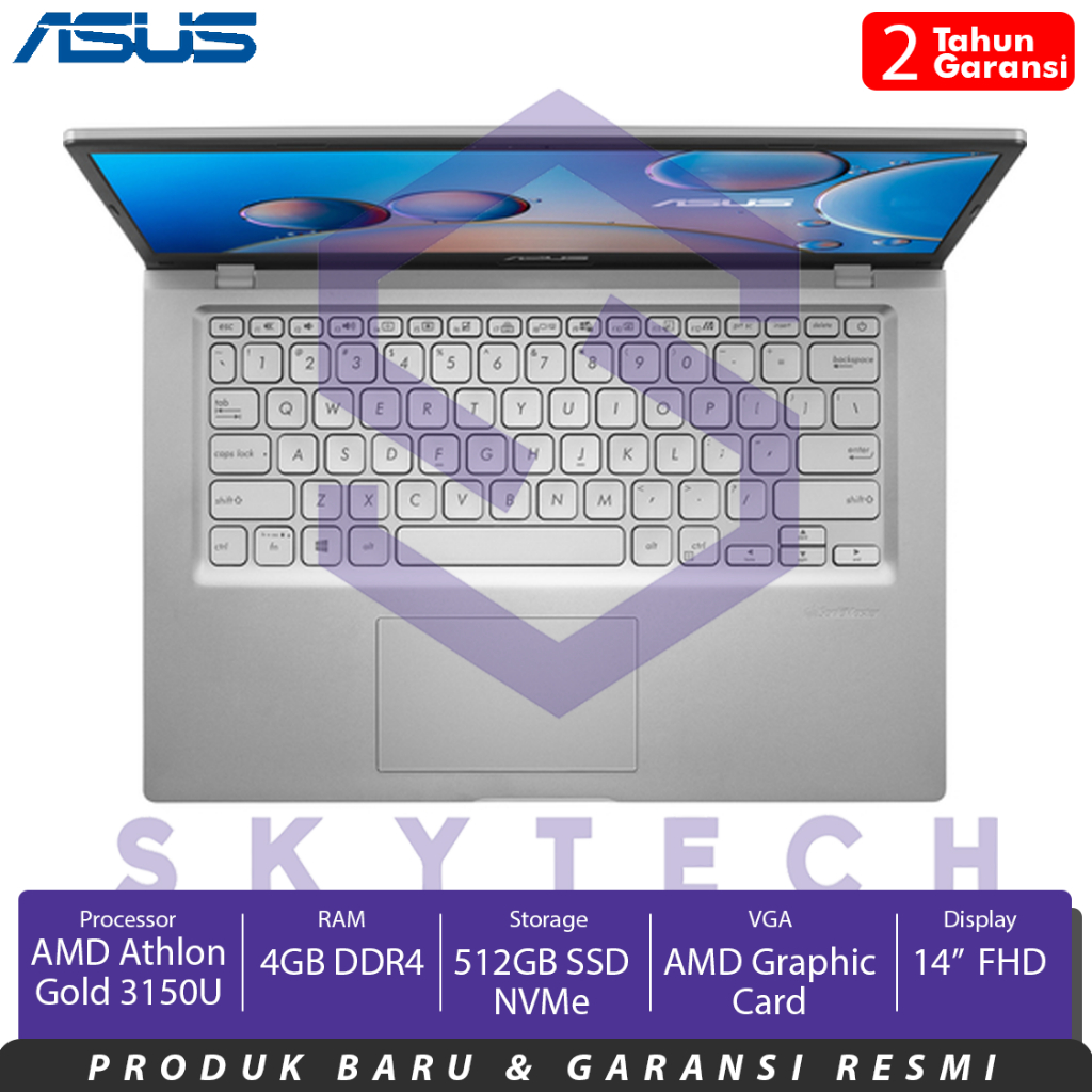 LAPTOP ASUS VIVOBOOK M415DAO FHD123 AMD ATHLON GOLD 3150U RAM 4GB SSD 512GB FREE WINDOWS 11 OHS 2021