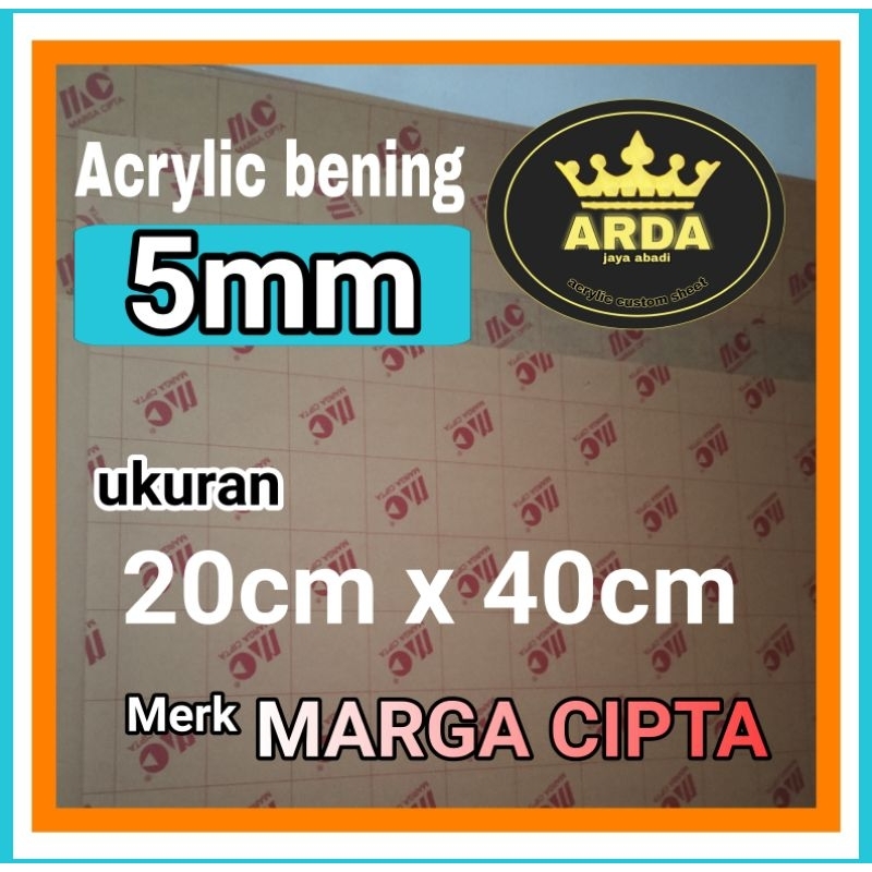 

Akrilik 5mm bening 20 x 40 acrylic clear marga cipta lembaran mika ready stok akrilik termurah