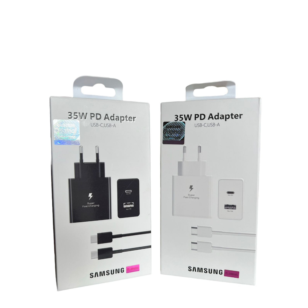 Charger SAMSUNG 35 Watt Dual Port USB-A to C &amp; C to C (Super Fast Charging)