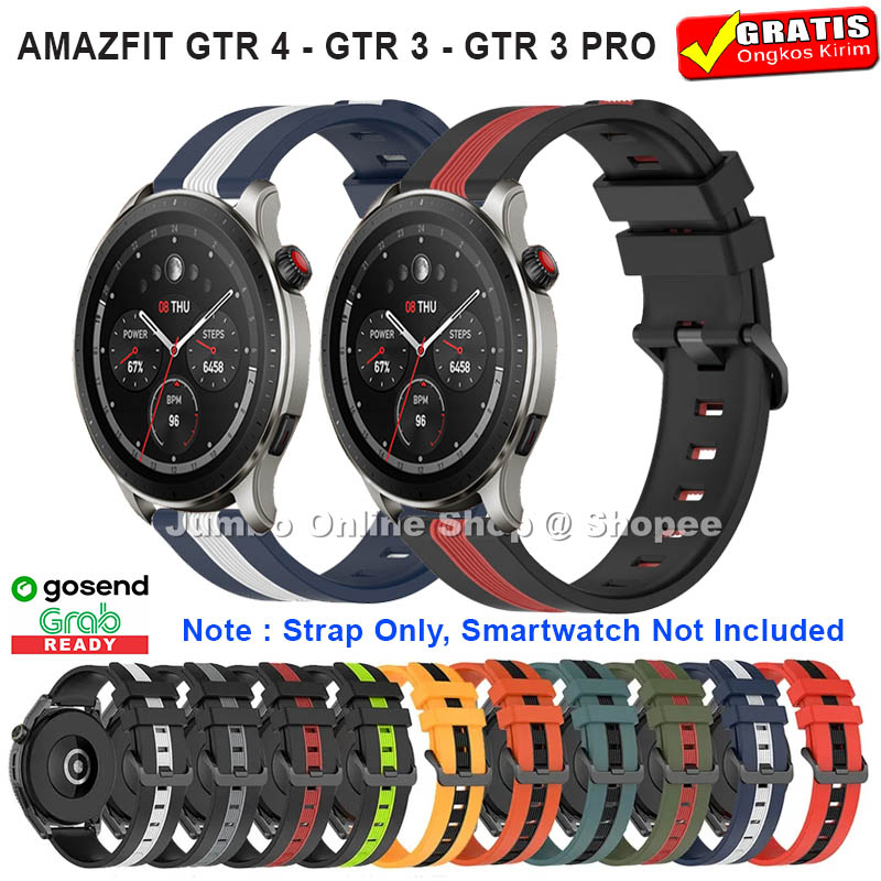 STRAP TALI JAM AMAZFIT GTR 4 - AMAZFIT GTR 3 - AMAZFIT GTR 3 PRO TWO TONE STRIP RUBBER
