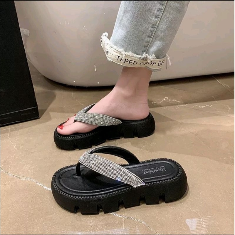 Sandal Wanita Import Sandal Jepit Wanita Glitter Terbaru