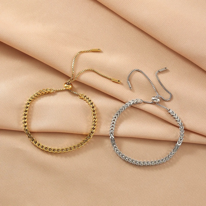 Gelang Titanium serut lilit Emas Anti karat